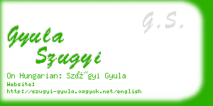 gyula szugyi business card